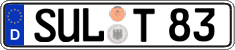 German license plate, Regular plates