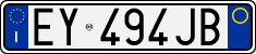 License plate of Italy, Cars (1994 year series)