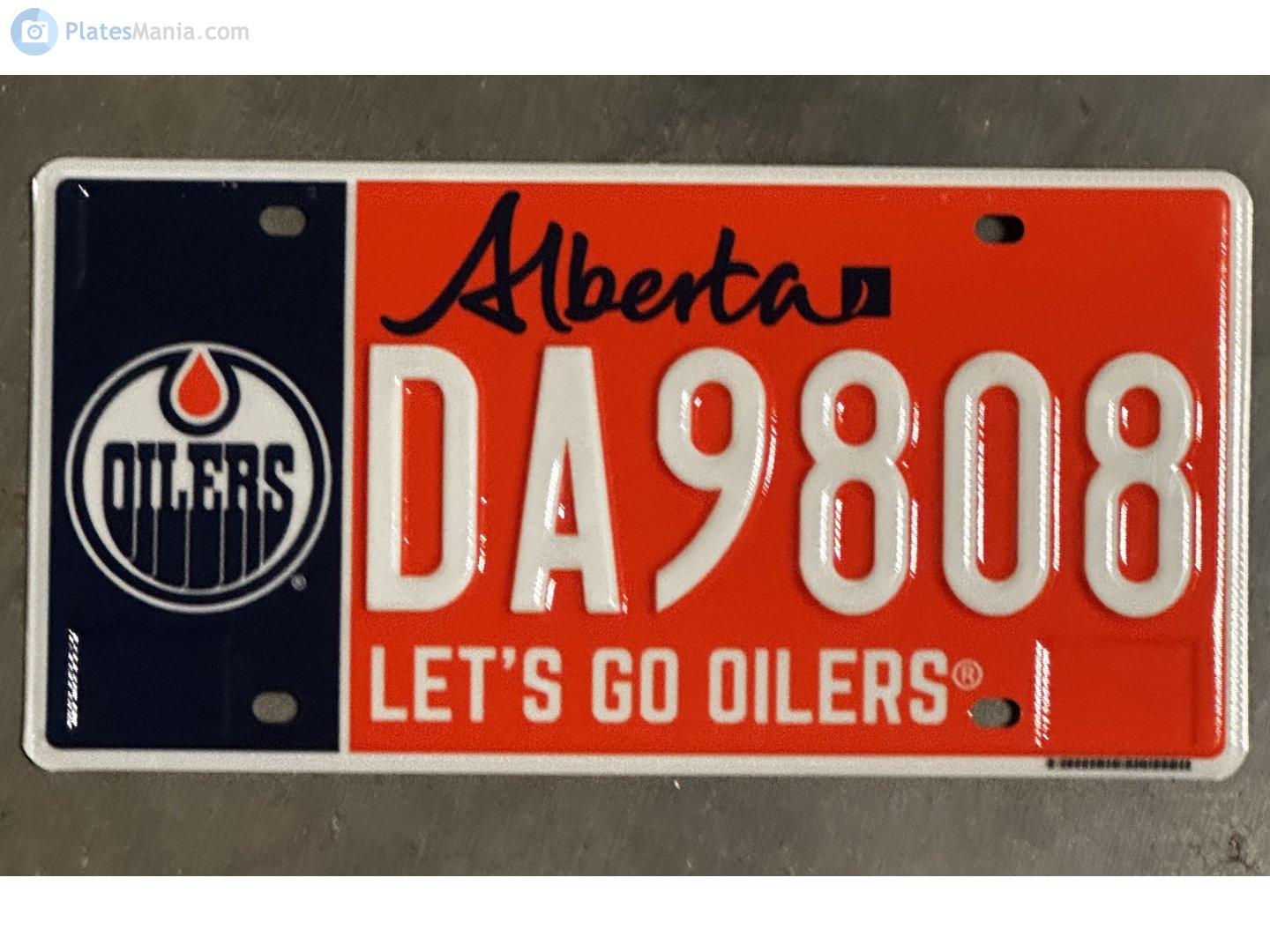 DA9808, License plate without vehicle 