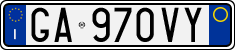 License plate of Italy, Cars (1994 year series)
