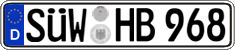 German license plate, Regular plates