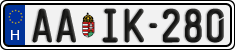 license plates of Hungary, Regular plates (2022)