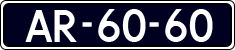 License plate of the Netherlands, Imported oldtimers (cars)