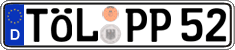German license plate, Regular plates