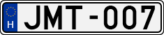 license plates of Hungary, Cars (1990)