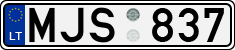 License plate of Lithuania, Cars