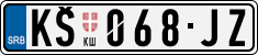 License plate of Serbia, Cars