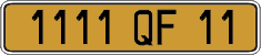 French license plate, FNI