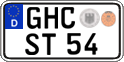German license plate, Regular plates