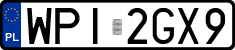 License plates of Poland, Regular car plates