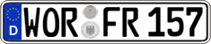 German license plate, Regular plates
