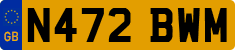 License plate of the United Kingdom, 1983 year system