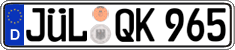 German license plate, Regular plates