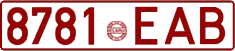 License plate Belarus, Cars (2000)