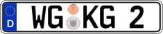German license plate, Regular plates