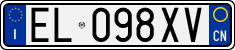 License plate of Italy, Cars (1994 year series)