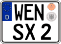 German license plate, Regular plates