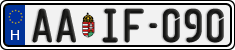 license plates of Hungary, Regular plates (2022)