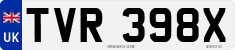 License plate of the United Kingdom, 1963 year system