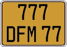French license plate, FNI