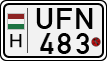 license plates of Hungary, Motorcycles (1990)