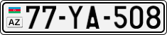 License plate of Azerbaijan, Cars