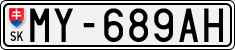 License plate of Slovakia, Cars