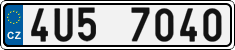 License plate of the Czech Republic, Cars (2001)