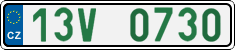 License plate of the Czech Republic, Oldtimers (2001)