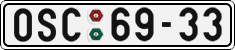License plate of the Czech Republic, Cars (1960)
