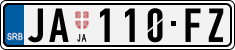 License plate of Serbia, Cars