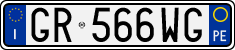 License plate of Italy, Cars (1994 year series)