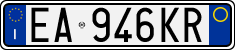 License plate of Italy, Cars (1994 year series)