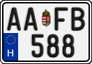 license plates of Hungary, Regular plates (2022)