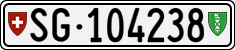 License plate of Switzerland, Cars