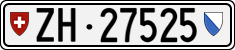License plate of Switzerland, Cars
