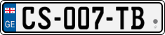 License plate of Georgia, Cars (2014)