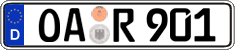 German license plate, Regular plates