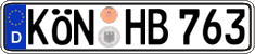 German license plate, Regular plates
