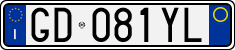 License plate of Italy, Cars (1994 year series)
