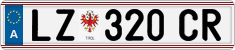 License plate of Austria, Regular plates