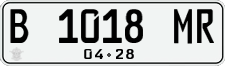 License plate of Indonesia, Regular plates