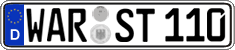 German license plate, Regular plates