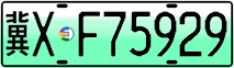 License plate of China, Electric vehicles