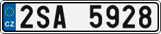 License plate of the Czech Republic, Cars (2001)