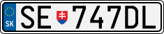 License plate of Slovakia, Cars