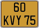 French license plate, FNI