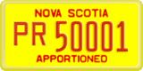 Nova Scotia, Apportioned (PR12345)