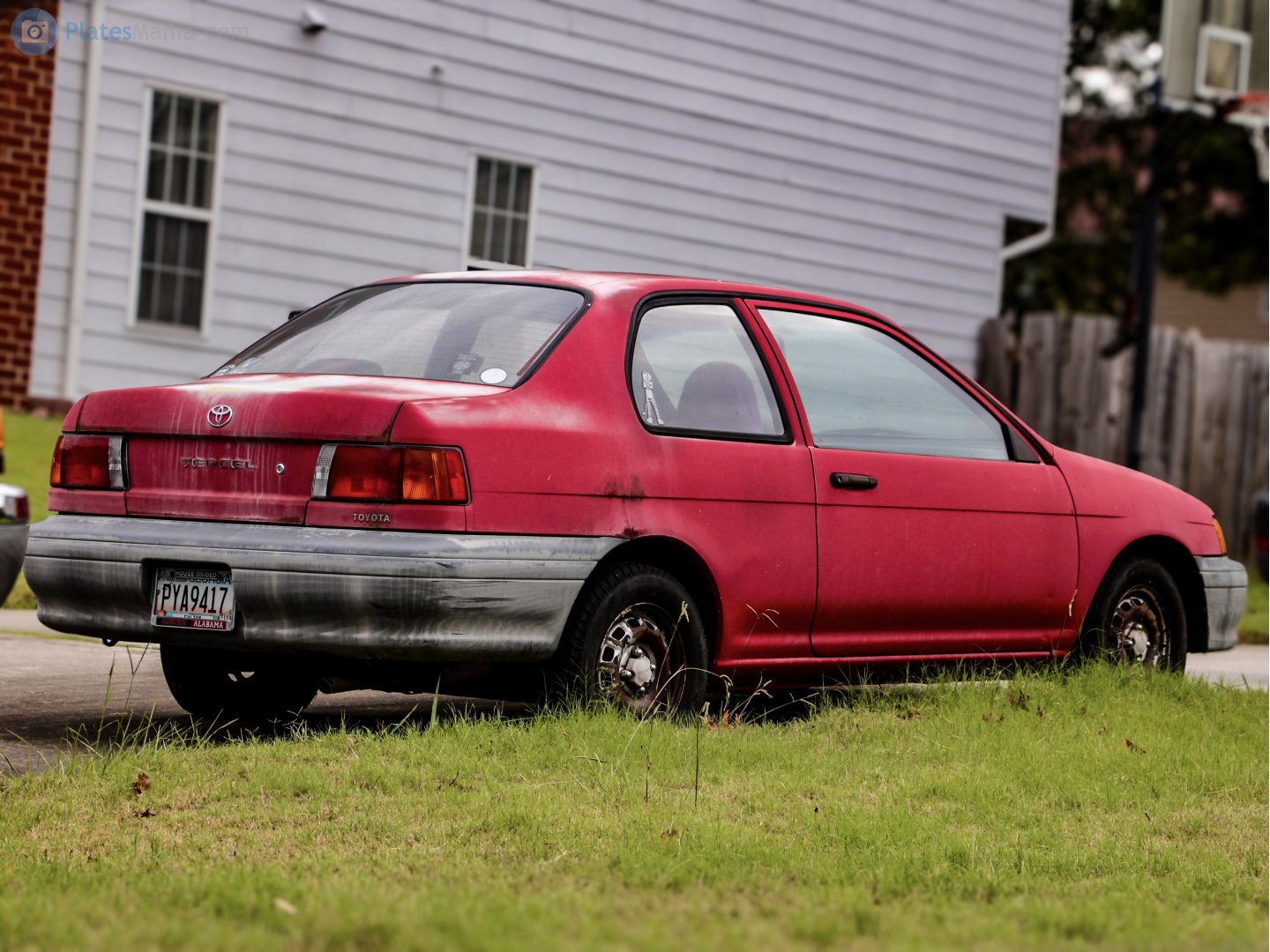 PYA9417, Toyota Tercel 4th gen 2-door Sedan (L40), 1990–1994