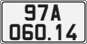 License plate of Vietnam, Cars
